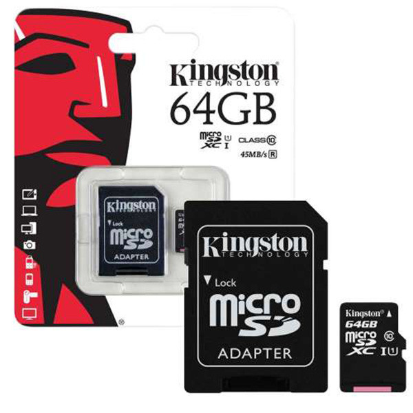 (ITMC101) Micro SD Card Kingston 64 GB Class 10 - P0092 : Micro SD Card Kingston 64 GB Class 10 - P0092