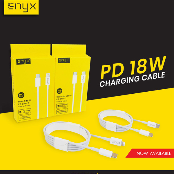  (ITCG180) สายชาร์จ Enyx EC-07 PD fast charge 3.0 USB C to C - P803-USB C-C : Charging cable Enyx EC-07 PD fast charge 3.0 USB C to C - P803-USB C-C
