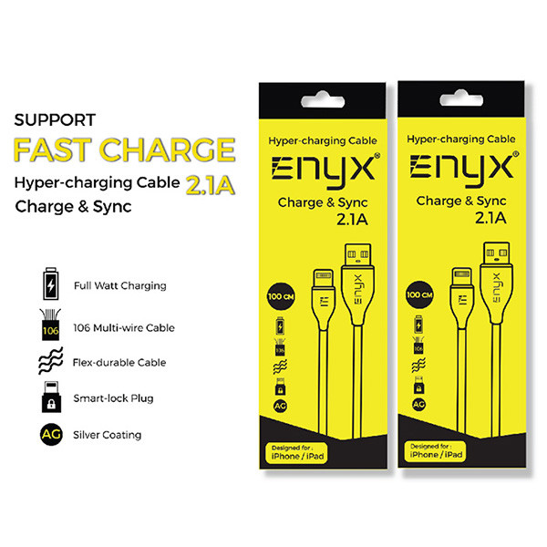  (ITCG197) สายชาร์จ ENYX Hyper Charging 2.1A iPhone - P610 : ENYX Hyper Charging 2.1A iPhone Charging Cable - P610 