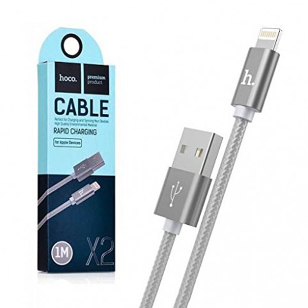 (ITCG191) สายชาร์จถัก Hoco X2 iPhone - P655 : Hoco X2 iPhone Braided Charging Cable - P655  