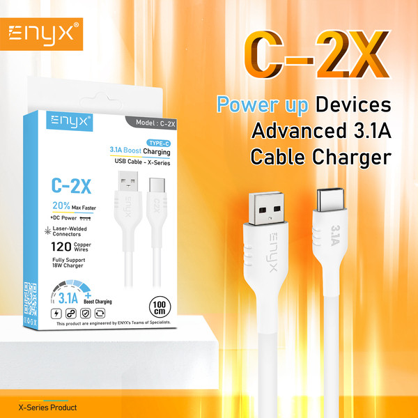 (ITCG164) สายชาร์จ ENYX C-2X ชาร์จเร็ว 3.1A Boost Charging ชาร์จเร็ว 18W - P978 : ENYX C-2X Charging Cable Fast Charging 3.1A Boost Charging Fast Charging 18W - P978