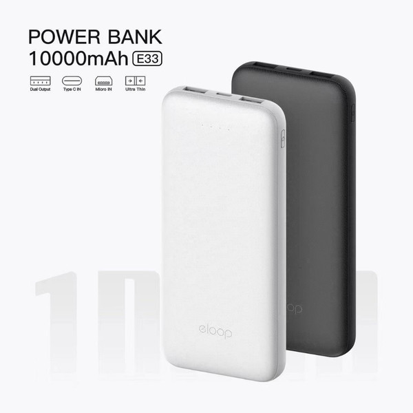  (ITCG106) แบตสำรอง Orsen by Eloop E33 ความจุ 10000mAh ชาร์จ 2.4A 12W ของแท้ - P989 : Orsen by Eloop E33 power bank, 10,000mAh capacity, 2.4A 12W charging, genuine - P989 