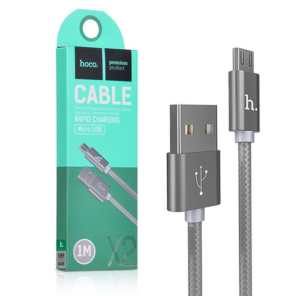 (ITCG191) สายชาร์จถัก Hoco X2 iPhone - P655 : Hoco X2 iPhone Braided Charging Cable - P655  