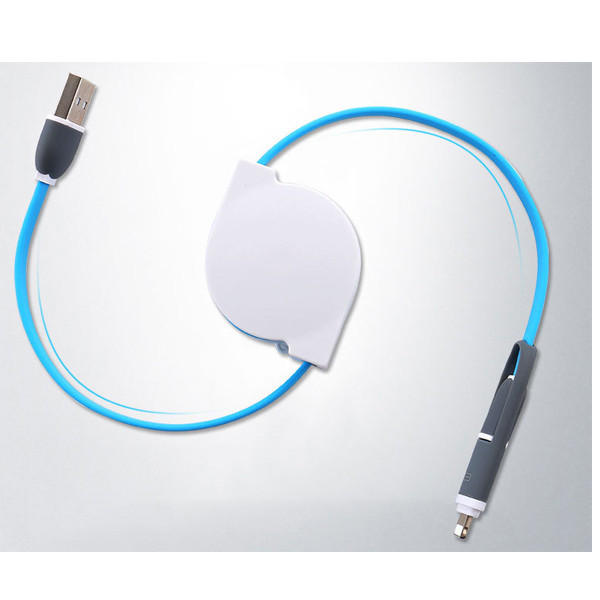 (ITCG200) สายชาร์จยืดหด Tiger 2 in 1 - P553 : Tiger 2 in 1 Retractable Charging Cable - P553  