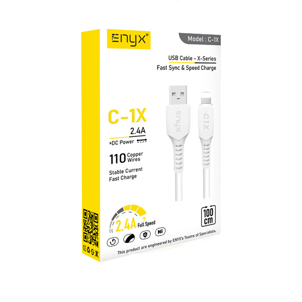  (ITCG165) สายชาร์จ ENYX C-1X Fast Sync & Speed Charge ชาร์จเร็ว 2.4A - P976 : ENYX C-1X Fast Sync & Speed ​​Charge Charging Cable Fast Charging 2.4A - P976