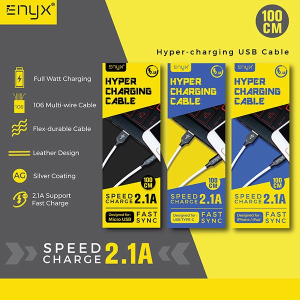 (ITCG187) สายชาร์จหนัง ENYX Fast Charge 2.1A Type C - P701 : ENYX Fast Charge 2.1A Type C Leather Cable - P701 