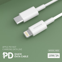 สายชาร์จ Sendem M26 ชาร์จเร็ว 3A TYPE-C to Lightning PD20W ประกันศูนย์ 1 ปี - P886