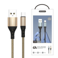 สายชาร์จ Sendem M28 ชาร์จเร็ว 6A METAL BRAIDED FAST CHARGING CABLE ประกันศูนย์ 1 ปี - P876