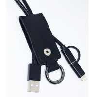สายชาร์จพวงกุญแจ 2 in 1 iPhone+Micro USB - P754