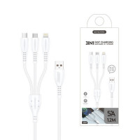 สายชาร์จ 3in1 SENDEM M34 ชาร์จเร็ว 5A สายยาว 1.2 เมตร ประกันศูนย์ 1 ปี - P936