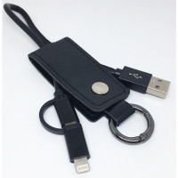  (ITCG183) สายชาร์จพวงกุญแจ 2 in 1 iPhone+Micro USB - P754 : 2 in 1 iPhone Micro USB keychain charger - P754 