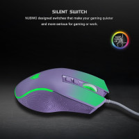 (ITGG112) เมาส์เกมมิ่ง Nubwo NM-96 Gaming Mouse สวิสซ์เสียงเงียบ ปรับได้ 3600DPI มี 7 ปุ่ม ปรับสีไฟได้ - P1000 : Nubwo NM-96 Gaming Mouse Silent Switch, Adjustable 3600DPI, 7 Buttons, Adjustable Light Color - P1000