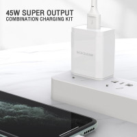 (ITCG259) ชุดชาร์จ Sendem SDM-C17 6A ชาร์จเร็ว 45w Super fast charger USB ประกันศูนย์ 1 ปี - P885 : Sendem SDM-C17 6A Charger Set 45w Super fast charger USB 1 year warranty - P885 