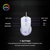 (ITGG112) เมาส์เกมมิ่ง Nubwo NM-96 Gaming Mouse สวิสซ์เสียงเงียบ ปรับได้ 3600DPI มี 7 ปุ่ม ปรับสีไฟได้ - P1000 : Nubwo NM-96 Gaming Mouse Silent Switch, Adjustable 3600DPI, 7 Buttons, Adjustable Light Color - P1000