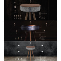  (ITSK102) โต๊ะลำโพงบลูทูธพร้อมที่ชาร์จไร้สายในตัว Beez Wooden Touch Limited - P767 : Beez Wooden Touch Limited Bluetooth Speaker Table with Built-in Wireless Charger - P767