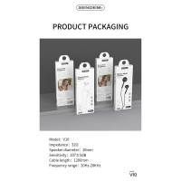(ITEP108) หูฟัง Sendem V10 มีไมค์ในตัว ทรง EAR-POD ประกันศูนย์ 1 ปี - P880 : Sendem V10 Earphone with built-in microphone, EAR-POD style, 1 year warranty - P880  