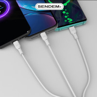 (ITCG173) สายชาร์จ 3in1 Sendem M33 ชาร์จเร็ว 3A ประกันศูนย์ 1 ปี - P875 : Sendem M33 3in1 fast charging 3A 1 year warranty - P875 