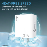 (ITCG250) หัวชาร์จ Adapter ENYX A-2Xs 3.1A รองรับการชาร์จเร็ว 20W - P979 : ENYX A-2Xs 3.1A Adapter Charger Supports 20W Fast Charging - P979