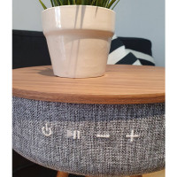  (ITSK102) โต๊ะลำโพงบลูทูธพร้อมที่ชาร์จไร้สายในตัว Beez Wooden Touch Limited - P767 : Beez Wooden Touch Limited Bluetooth Speaker Table with Built-in Wireless Charger - P767