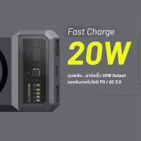 (ITCG110) แบตสำรอง Eloop Orsen EW55 20000 mAh Magnetic Wireless Charger รองรับ PD 20W - P950 : Eloop Orsen EW55 20000 mAh Magnetic Wireless Charger Supports PD 20W - P950