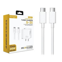  (ITCG247) ชุดชาร์จ ENYX S-3X Quick charge 20W(สายชาร์จพร้อมหัวชาร์จในกล่องเดียว) - P1003 : ENYX S-3X Quick Charge 20W Charger Set (Charging Cable with Charger Head in One Box) - P1003 