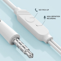 (ITEP108) หูฟัง Sendem V10 มีไมค์ในตัว ทรง EAR-POD ประกันศูนย์ 1 ปี - P880 : Sendem V10 Earphone with built-in microphone, EAR-POD style, 1 year warranty - P880  