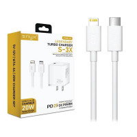 ชุดชาร์จ ENYX S-3X Quick charge 20W(สายชาร์จพร้อมหัวชาร์จในกล่องเดียว) - P1003