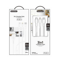 (ITCG173) สายชาร์จ 3in1 Sendem M33 ชาร์จเร็ว 3A ประกันศูนย์ 1 ปี - P875 : Sendem M33 3in1 fast charging 3A 1 year warranty - P875 