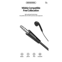 (ITEP110) หูฟัง Smalltalk Sendem SDM-V12 มีไมค์ในตัว แบบ Earbud ของแท้ ประกันศูนย์ 1 ปี - P852 : Smalltalk Sendem SDM-V12 Earphone with built-in microphone, Earbud style, Genuine, 1 year warranty - P852