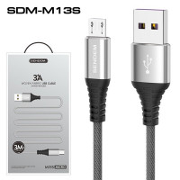สายชาร์จ 3 เมตร Sendem M13S ชาร์จเร็ว 3A WOVEN FABRIC USB CABLE 