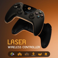 (ITGG105) จอยคอนโทรลเลอร์ Neolution E-Sport Gamepad Laser tri mode Black 3 ระบบ ไร้สาย บลูทูธ และแบบมีสาย - P1015 : Neolution E-Sport Gamepad Laser Tri-mode Black 3-System Wireless, Bluetooth and Wired - P1015