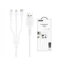 สายชาร์จ 3in1 Sendem M33 ชาร์จเร็ว 3A ประกันศูนย์ 1 ปี - P875