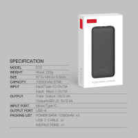  (ITCG106) แบตสำรอง Orsen by Eloop E33 ความจุ 10000mAh ชาร์จ 2.4A 12W ของแท้ - P989 : Orsen by Eloop E33 power bank, 10,000mAh capacity, 2.4A 12W charging, genuine - P989 