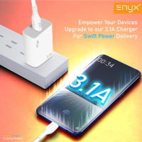 (ITCG249) ชุดชาร์จ ENYX S-2Xs 3.1A รองรับการชาร์จเร็ว 20W สายชาร์จพร้อมหัวชาร์จในกล่องเดียว - P980 : ENYX S-2Xs 3.1A Charger Set Supports 20W Fast Charging, Charging Cable with Charger in a Single Box - P980