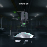 (ITGG112) เมาส์เกมมิ่ง Nubwo NM-96 Gaming Mouse สวิสซ์เสียงเงียบ ปรับได้ 3600DPI มี 7 ปุ่ม ปรับสีไฟได้ - P1000 : Nubwo NM-96 Gaming Mouse Silent Switch, Adjustable 3600DPI, 7 Buttons, Adjustable Light Color - P1000