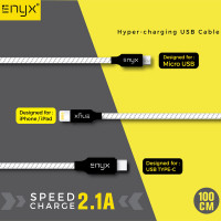 (ITCG188) สายชาร์จหนัง ENYX Fast Charge 2.1A Micro USB - P700 : ENYX Fast Charge 2.1A Micro USB Leather Cable - P700  