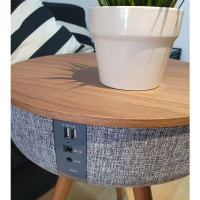  (ITSK102) โต๊ะลำโพงบลูทูธพร้อมที่ชาร์จไร้สายในตัว Beez Wooden Touch Limited - P767 : Beez Wooden Touch Limited Bluetooth Speaker Table with Built-in Wireless Charger - P767