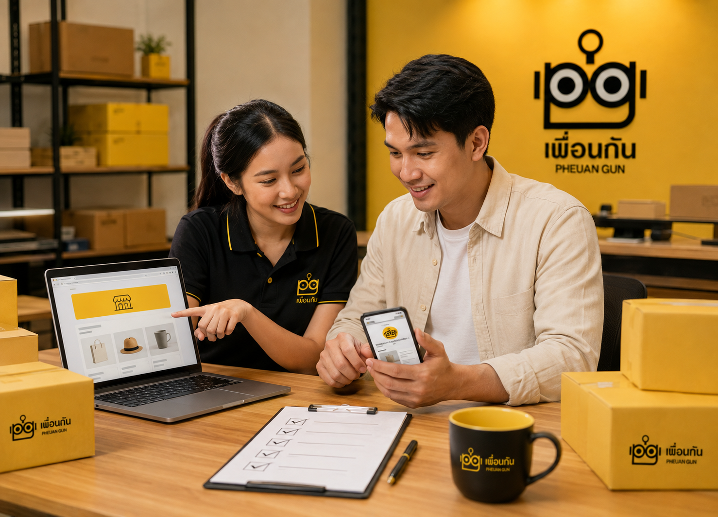 เปิดร้านออนไลน์ให้พร้อมขาย โดยเพื่อนกัน